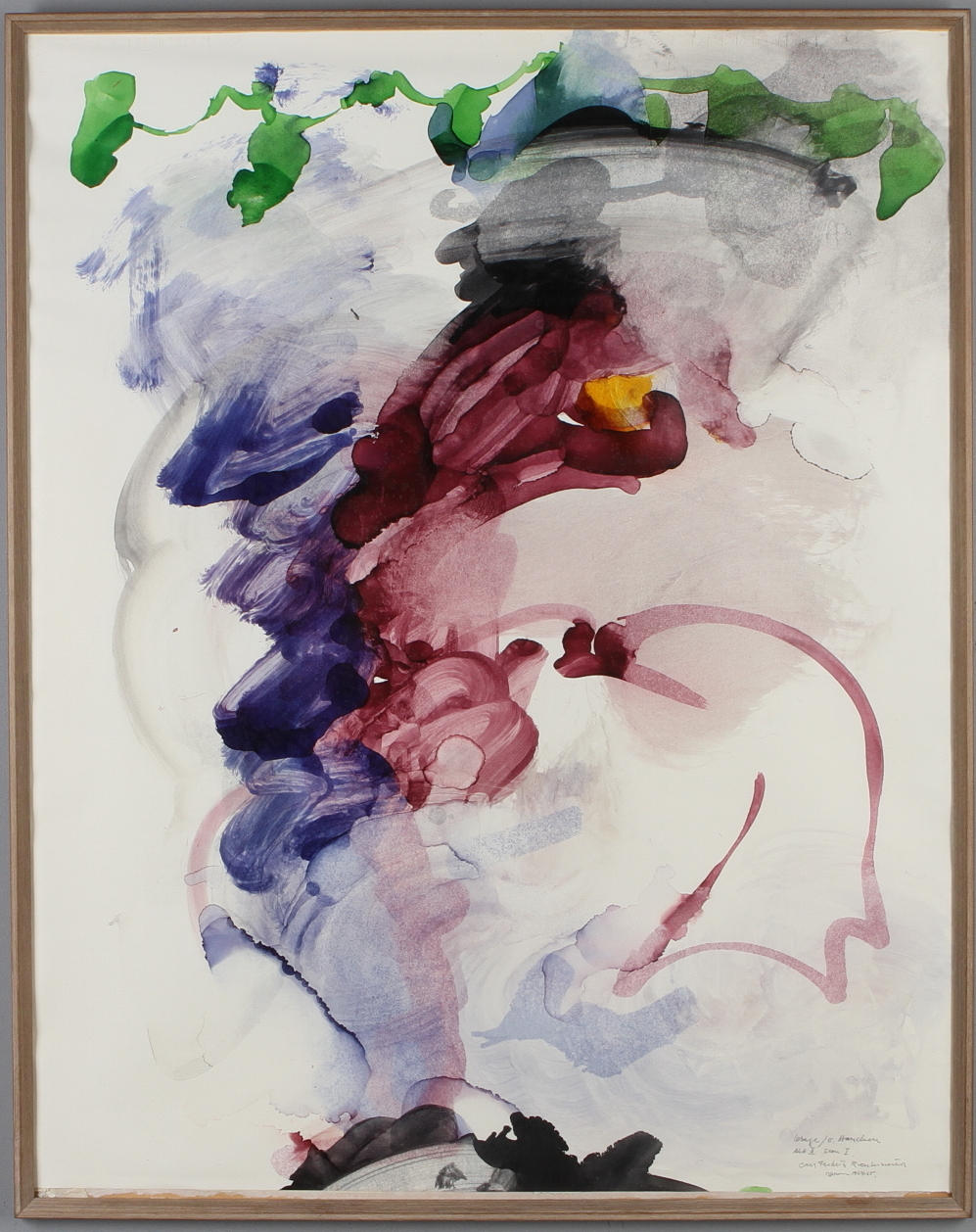 CARL FREDRIK REUTERSWÄRD. Motiv från operan "Herr von Hancken" akt II, akvarell.