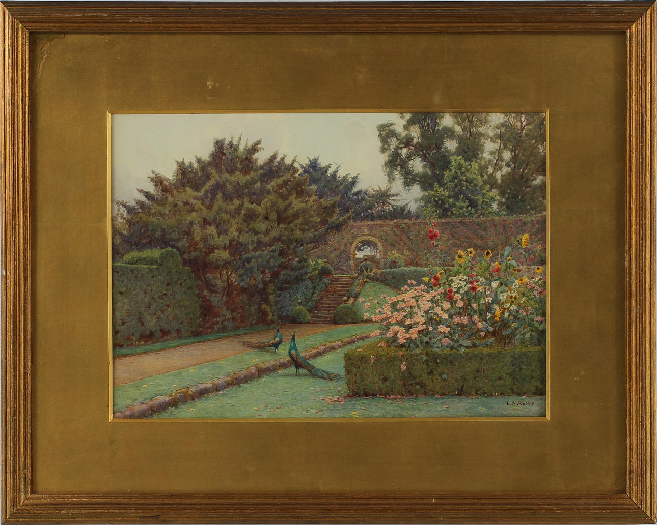 ERNEST ARTHUR ROWE. Watercolor, signed.