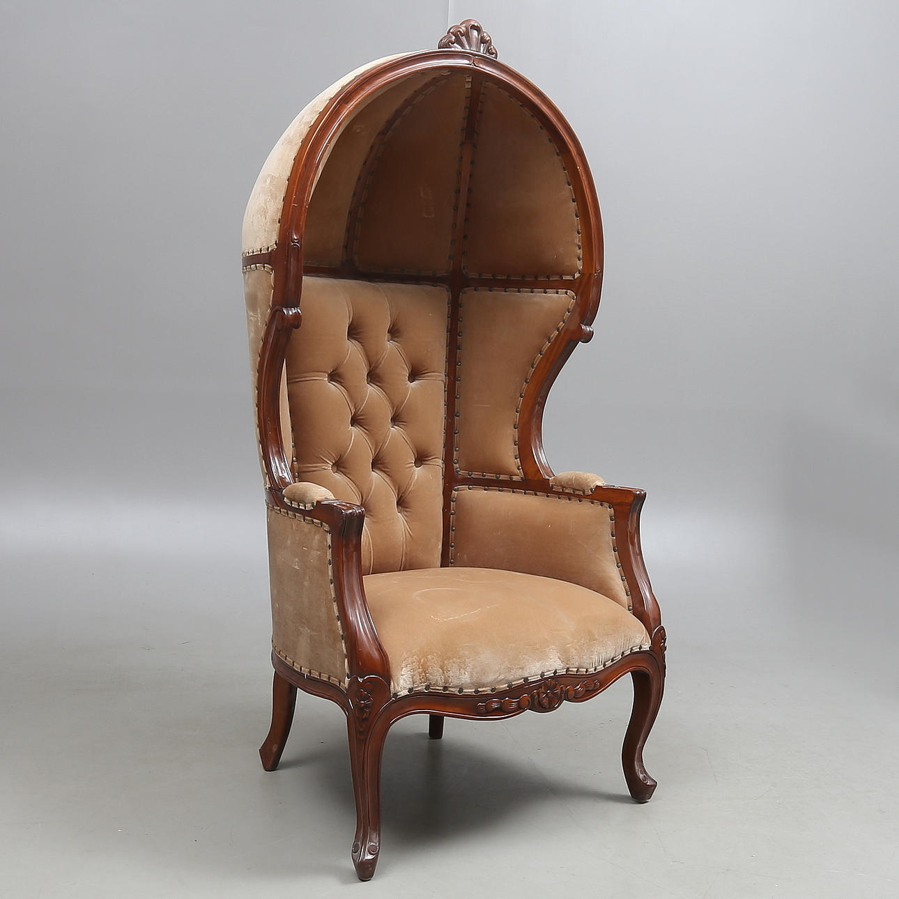 ARMCHAIR, so-called porter's chair, rococo style, 2000s.