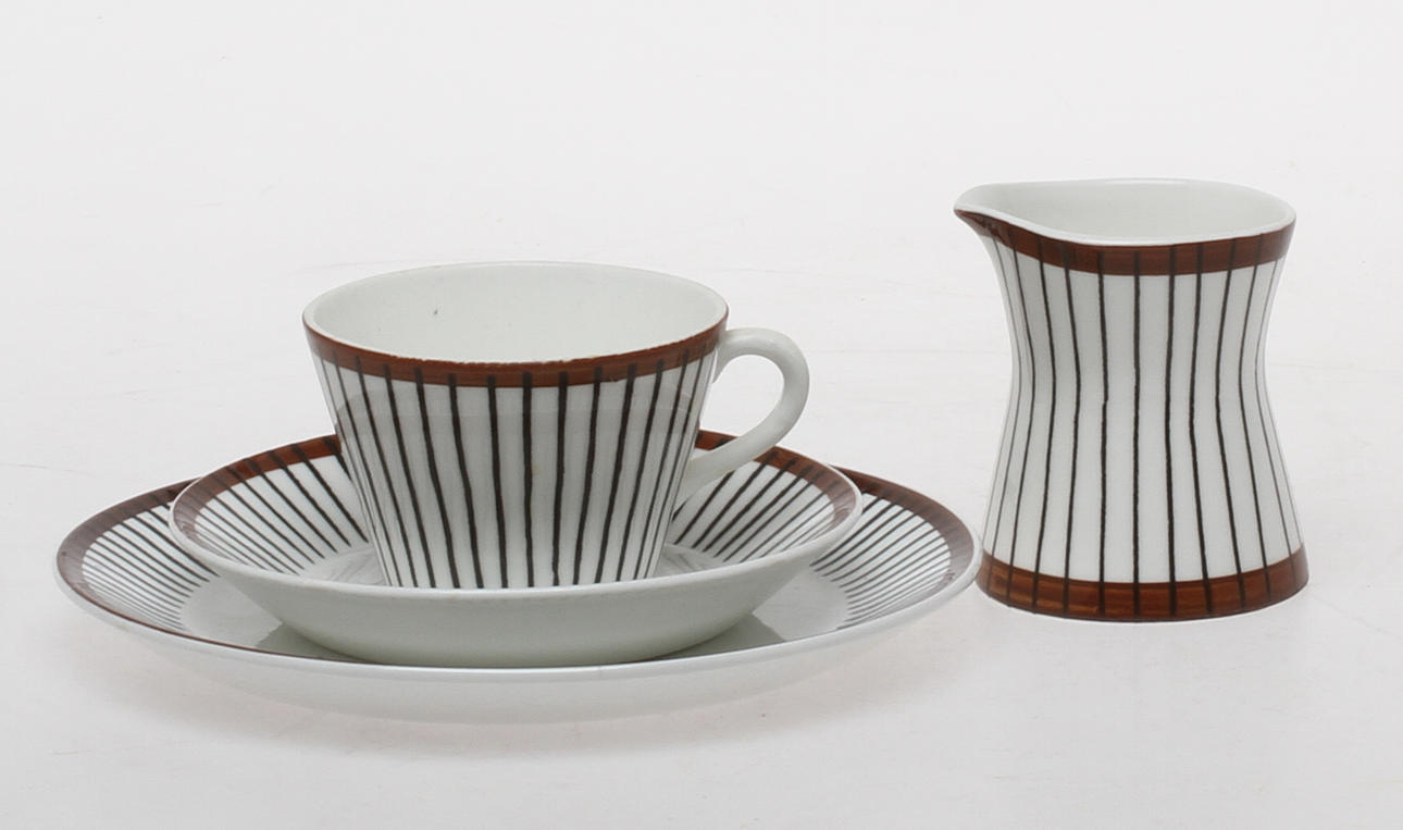 KAFFESERVISDELAR, flintgods, Spisa Ribb, Stig Lindberg.