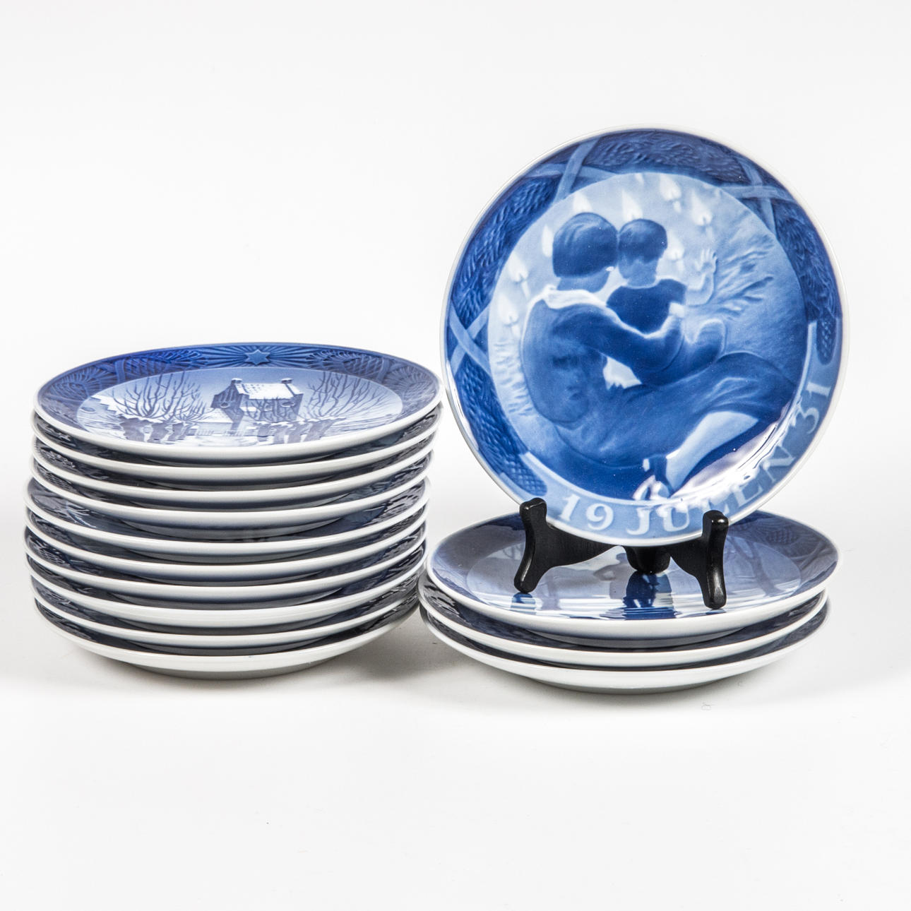 WEIHNACHTSPLATTEN, 14 Stück, Royal Copenhagen.