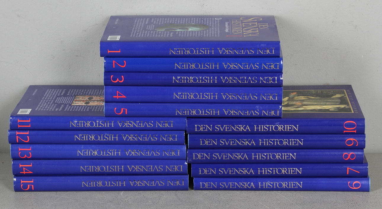 BÖCKER, 15 st, "Den Svenska Historien", Albert Bonniers bolag.