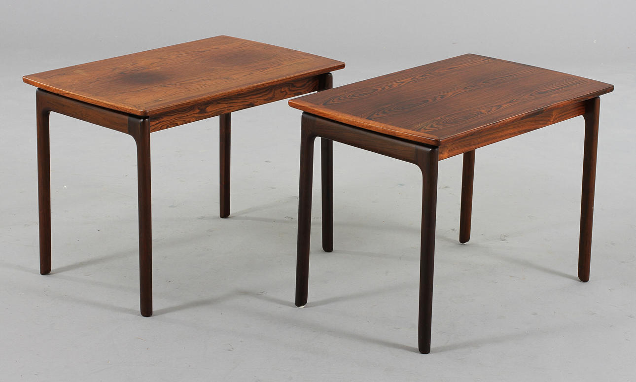 SOFFBORD, 2 stycken. Ole Wanscher för Poul Jeppesen, Danmark.