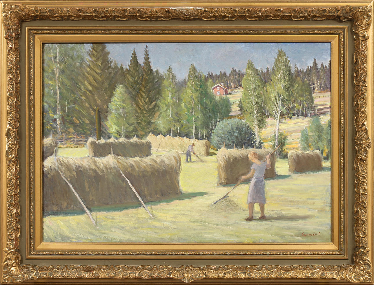 GUNNAR SANDBERG. Olja på duk, signerad.