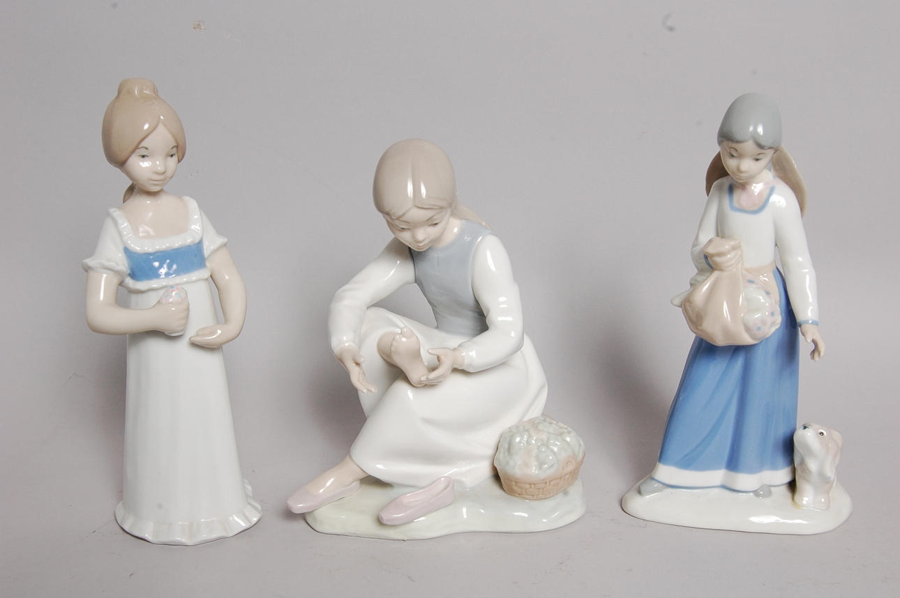 FIGURINER, porslin, 3 delar, Rex, Nao.