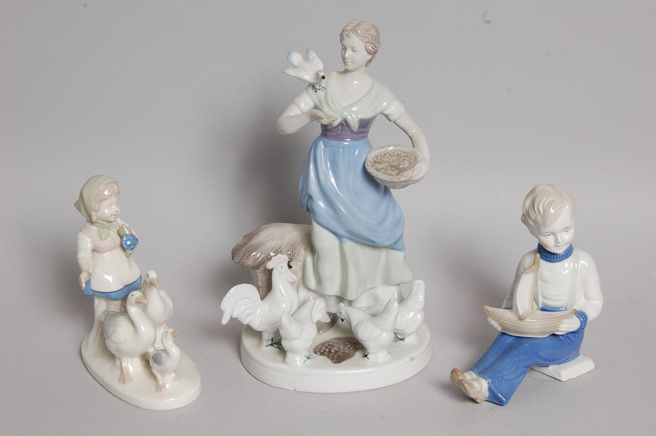 FIGURINER, 3 delar, porslin, Tyskland.
