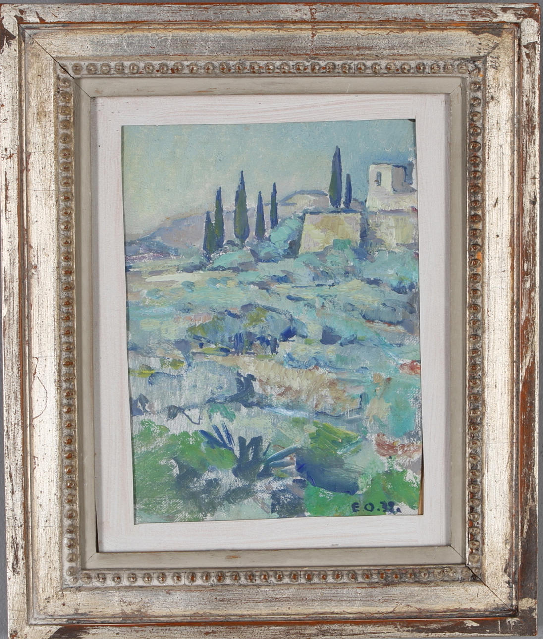 EDVIN OLLERS. Landskapsmotiv, olja på duk, monogramsignerad och daterad -38.