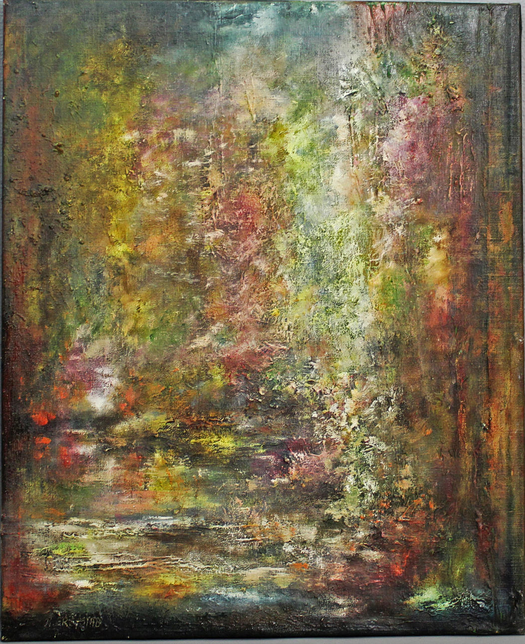 RENATA GREFSTAD. Komposition. Olja på duk. Signerad R Grefstad.