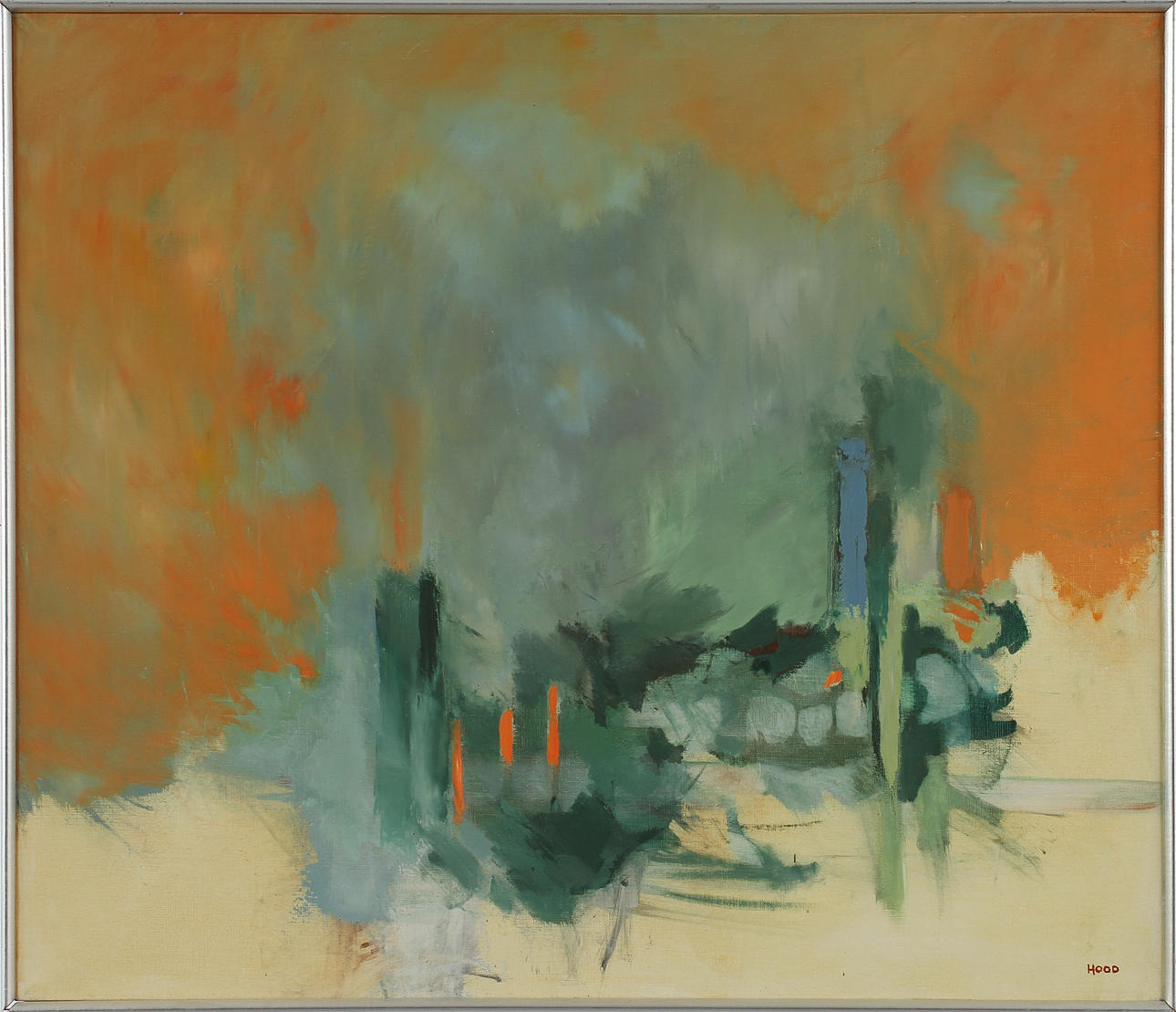 DITTE HOOD. Olja på duk, signerad.