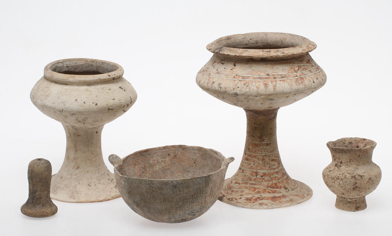 PARTI KERAMIK, 5 delar, möjligen antiken, Medelhavsområdet.