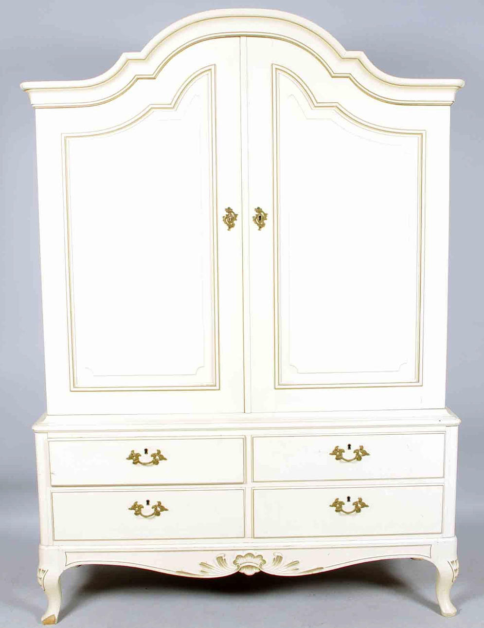 SKÅP, vitmålat, rokokostil.