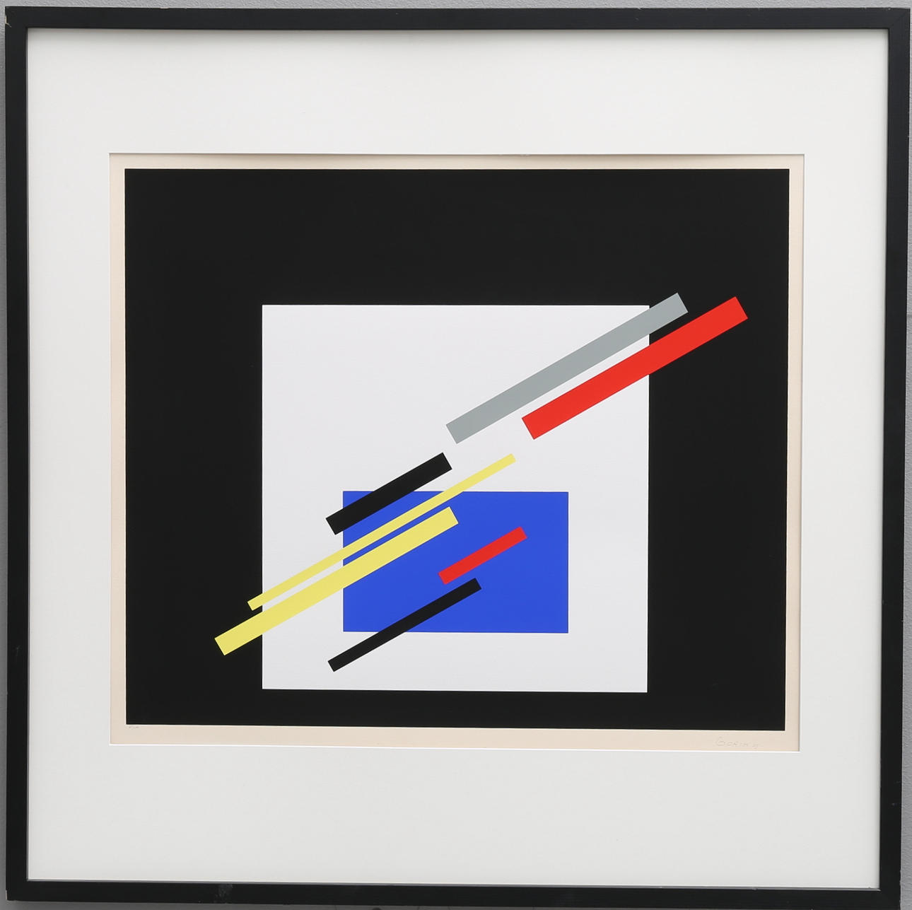 JEAN ALBERT GORIN. Color serigraphy, Geometric composition, signed Gorin, numbered 61/200, dated 75.
