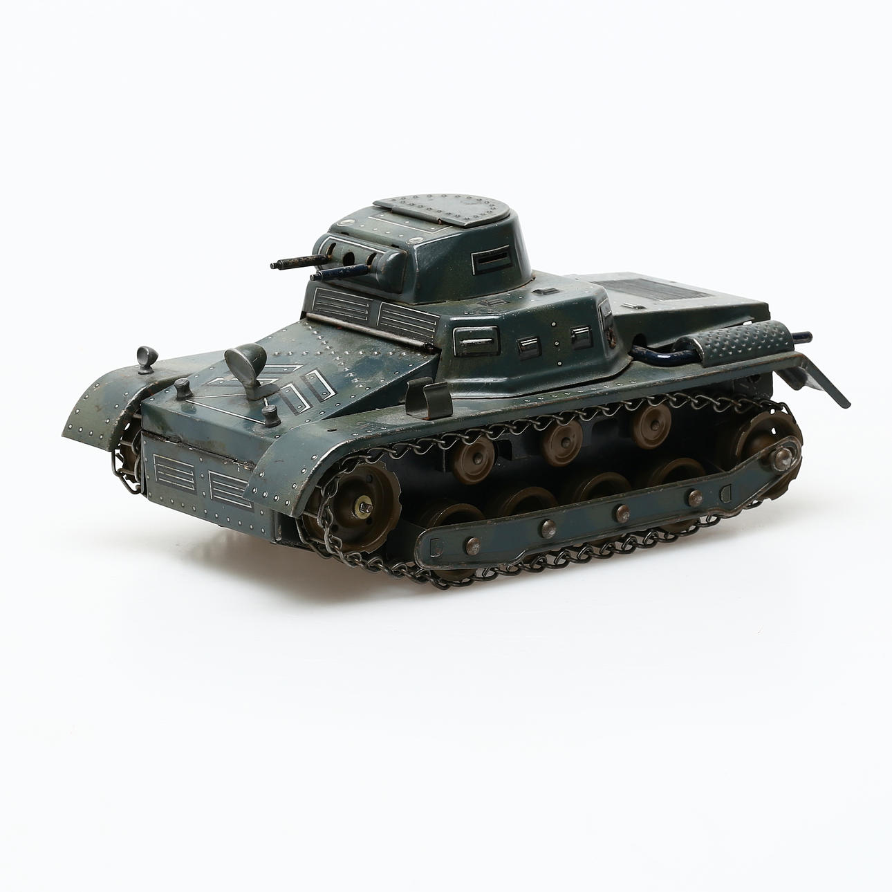 TIPPCO tanks 100 Schuss Panzer, sheet metal, clockwork, firing ...