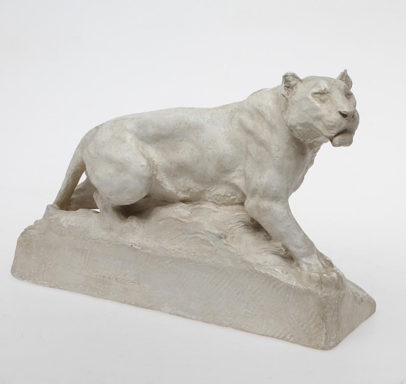 JOHAN AXEL WETTERLUND. Kattdjur, gips, signerad.