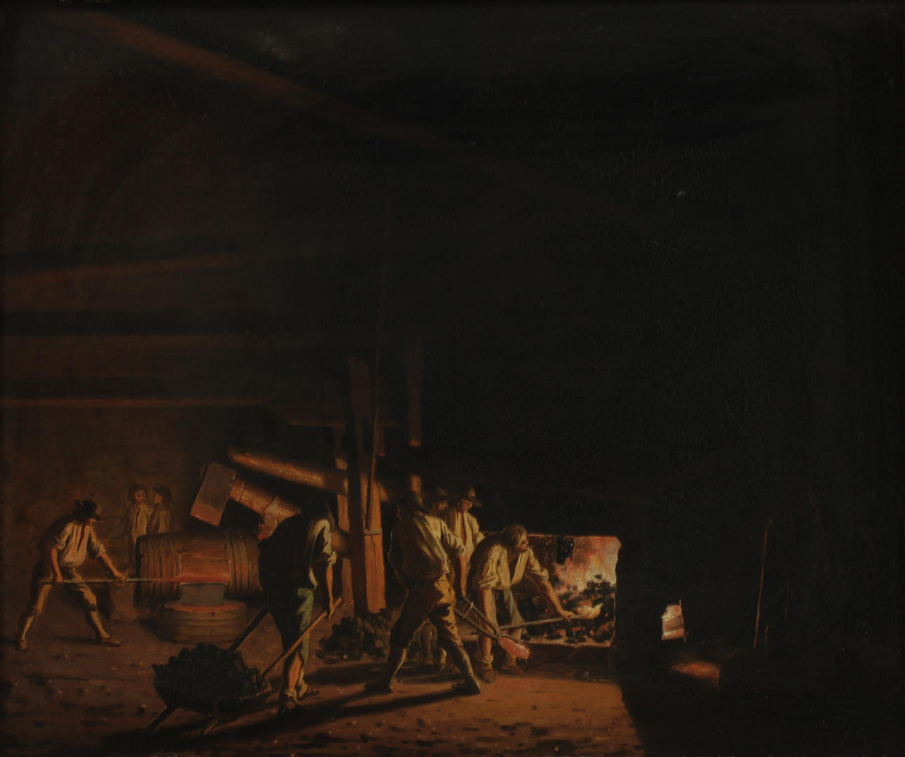 PEHR HILLESTRÖM D.Ä (1732-1816). "A bar iron hammer". Oil on Board. Executed in 1786.