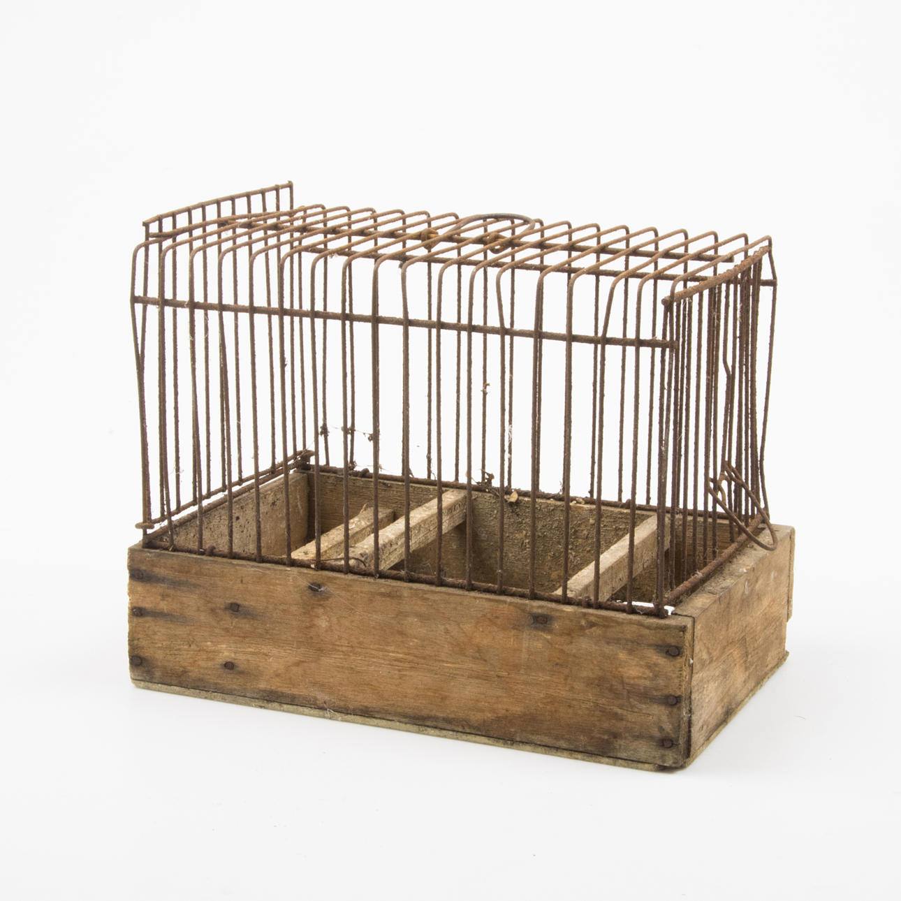 VAKTELBUR, trä/metall, tidigt 1900-tal.