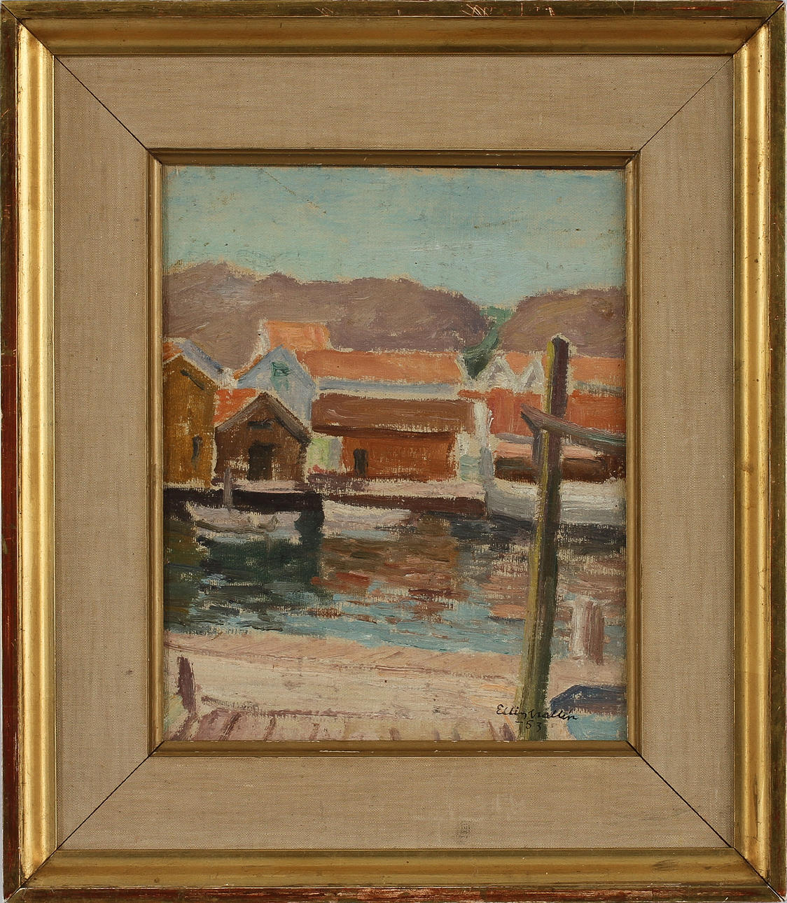 ELLIS WALLIN. olja på masonitpannå, sign o dat -53.