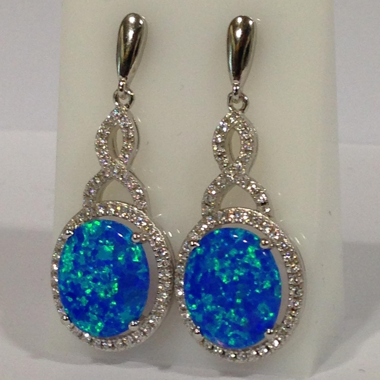 BLUE OPALITE EARRINGS.