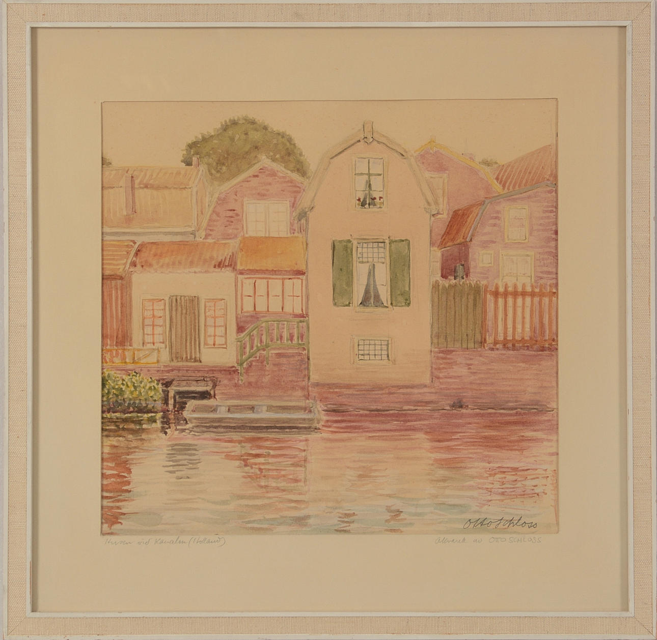 OTTO SCHLOSS. Akvarell.