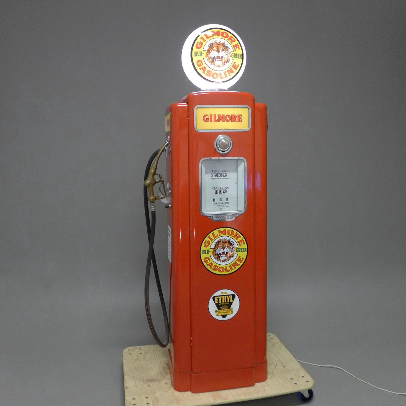 GAS PUMP/BAR CABINET, Wayne model 70, 1937-1948.