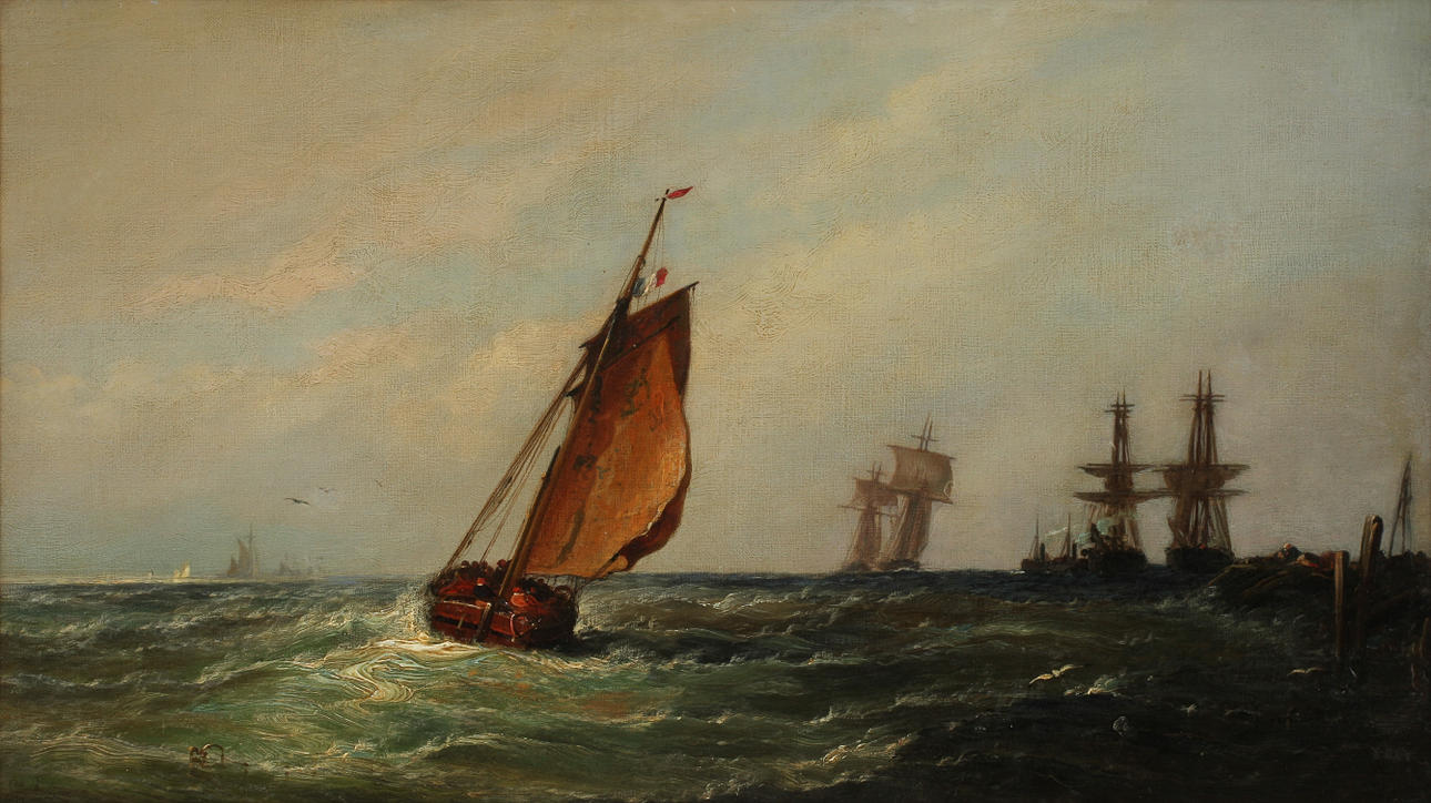 ARTHUR JOSEPH MEADOW. TILLSKRIVEN. olja på duk, sign.