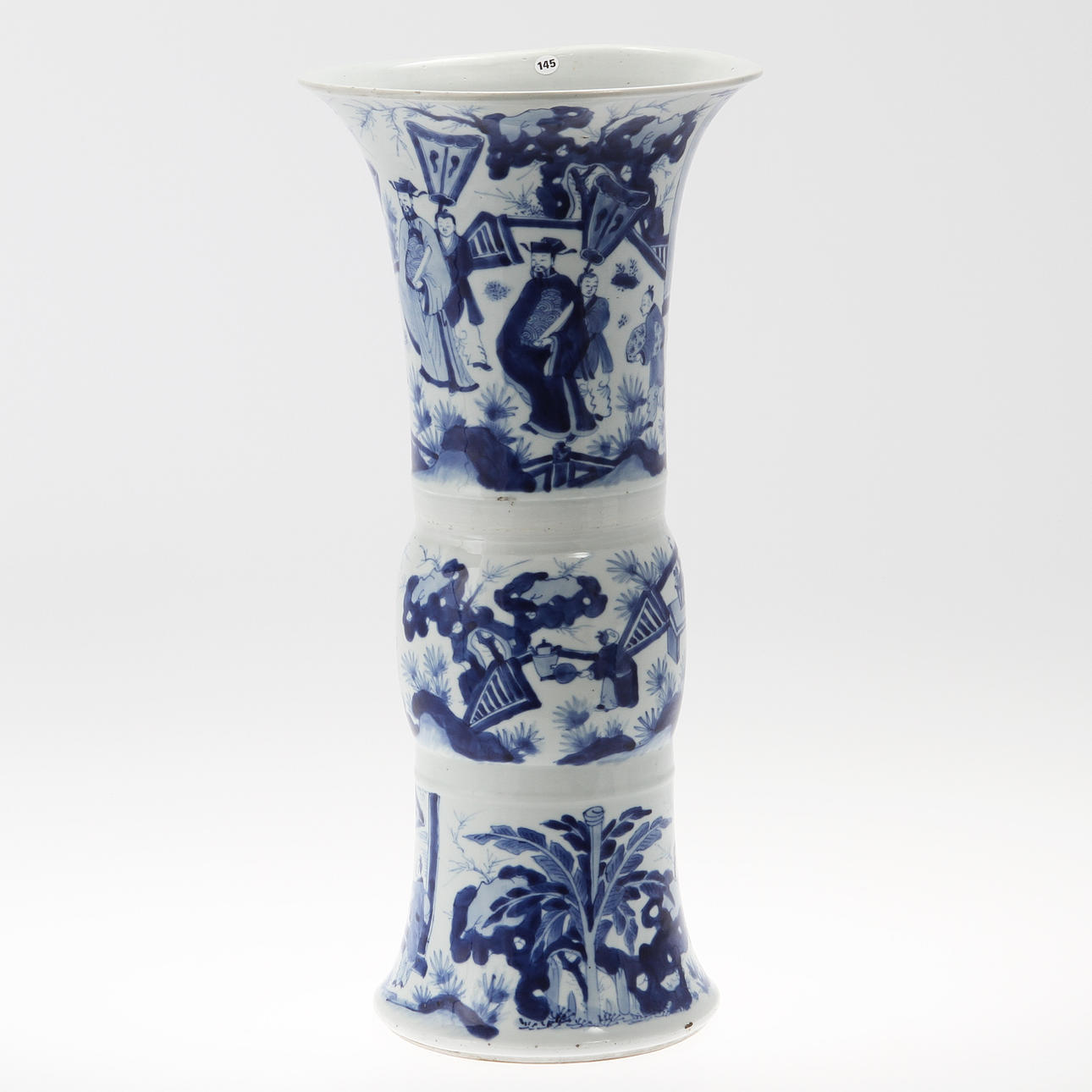 TRUMPETVAS, porslin, Kina, Kangxi, 1700-tal.