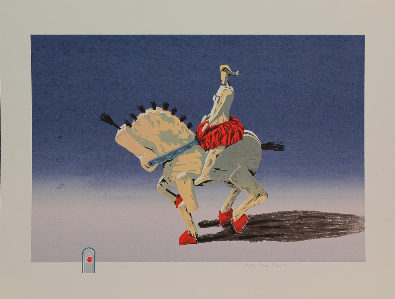 YNGVE LUNDELL. Ryttare. Färgserigrafi. Signerad. 81/180.