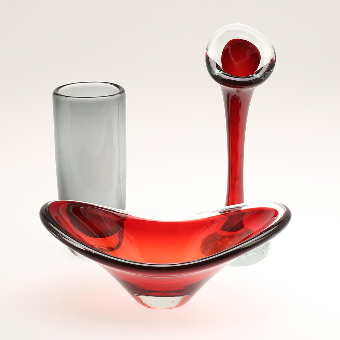 VASER, 2 stycken. SKÅL. Glas.