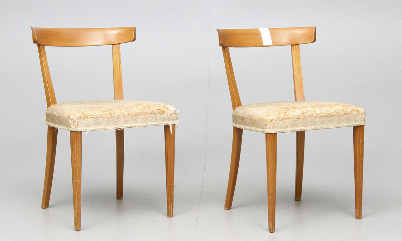 STOLAR, ett par, Svenska möbelfabriken Bodafors, 1940 tal.