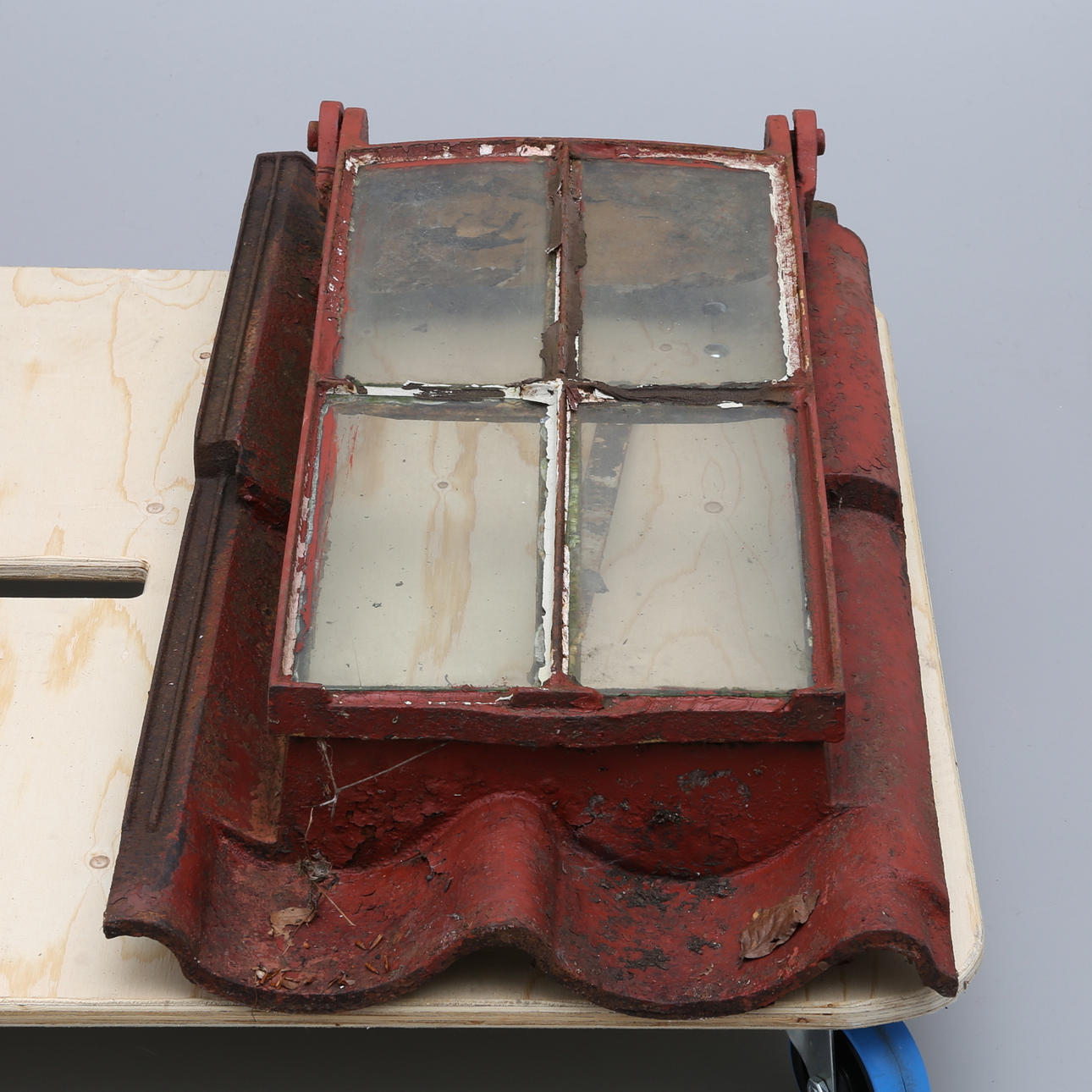 ROOF WINDOW, cast iron, around 1900.