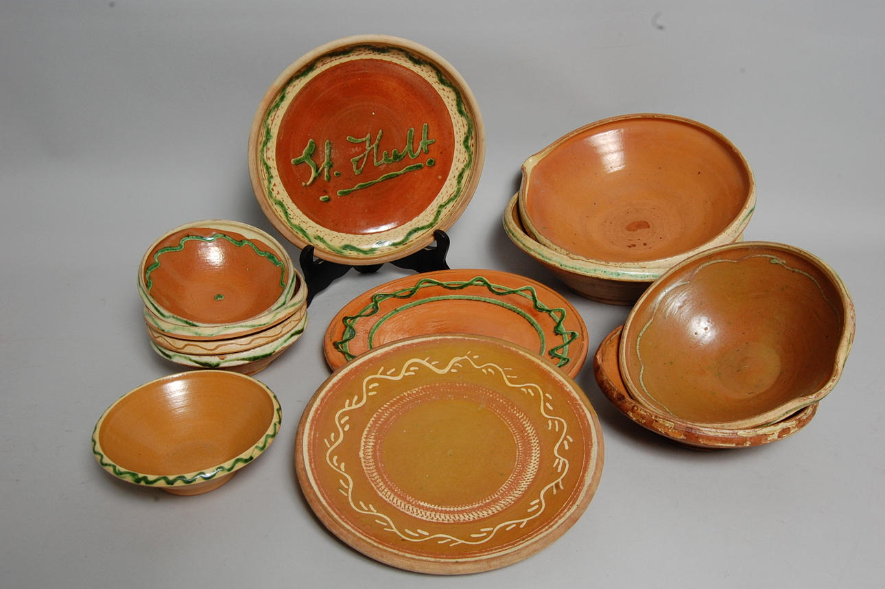 LERGODS, spillskum, äggakagefat, 12 delar, 18-1900-tal.