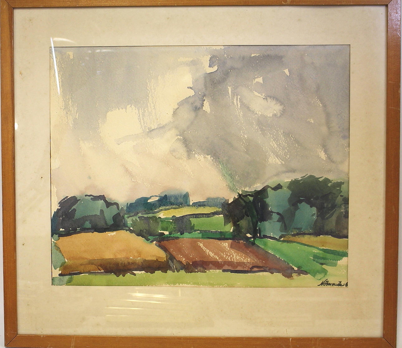 JUHAN NÖMMIK. Watercolour, Landscape, Signed/dated.