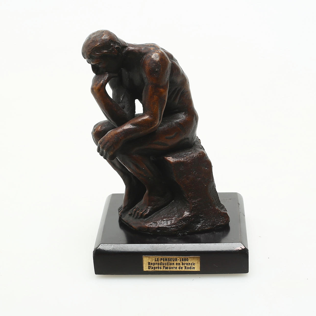 SKULPTUR, bronze, efter Rodin Tænkeren.