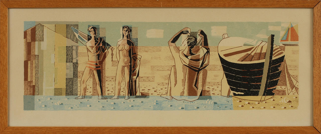 AXEL OLSSON. Litografi, 2 st.