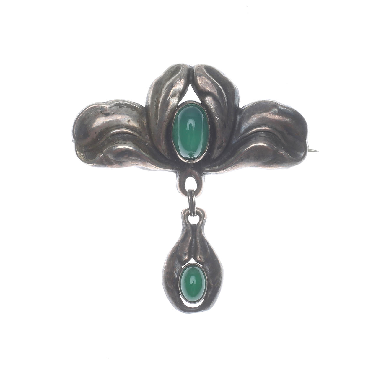 BROCHE, sølv, art nouveau, 1910'erne.