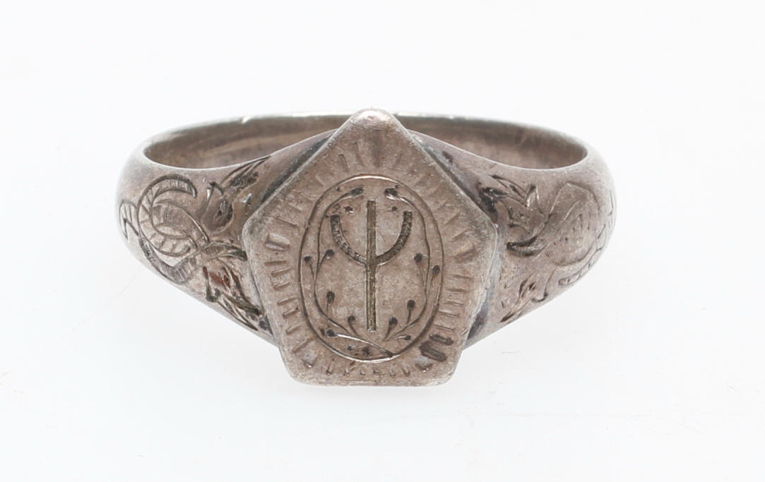 RING, sannolikt silver, Samuel Pettersson, Linköping 1900.