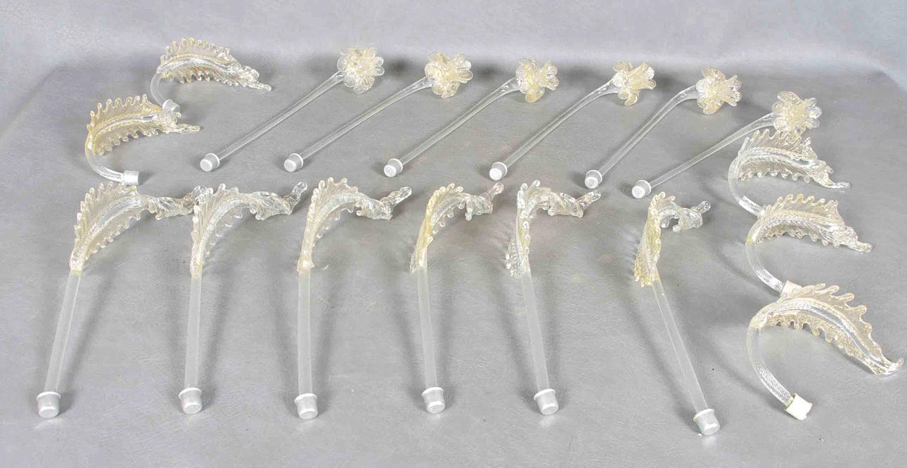 TAKLAMPSDELAR till venetiansk ljuskrona.