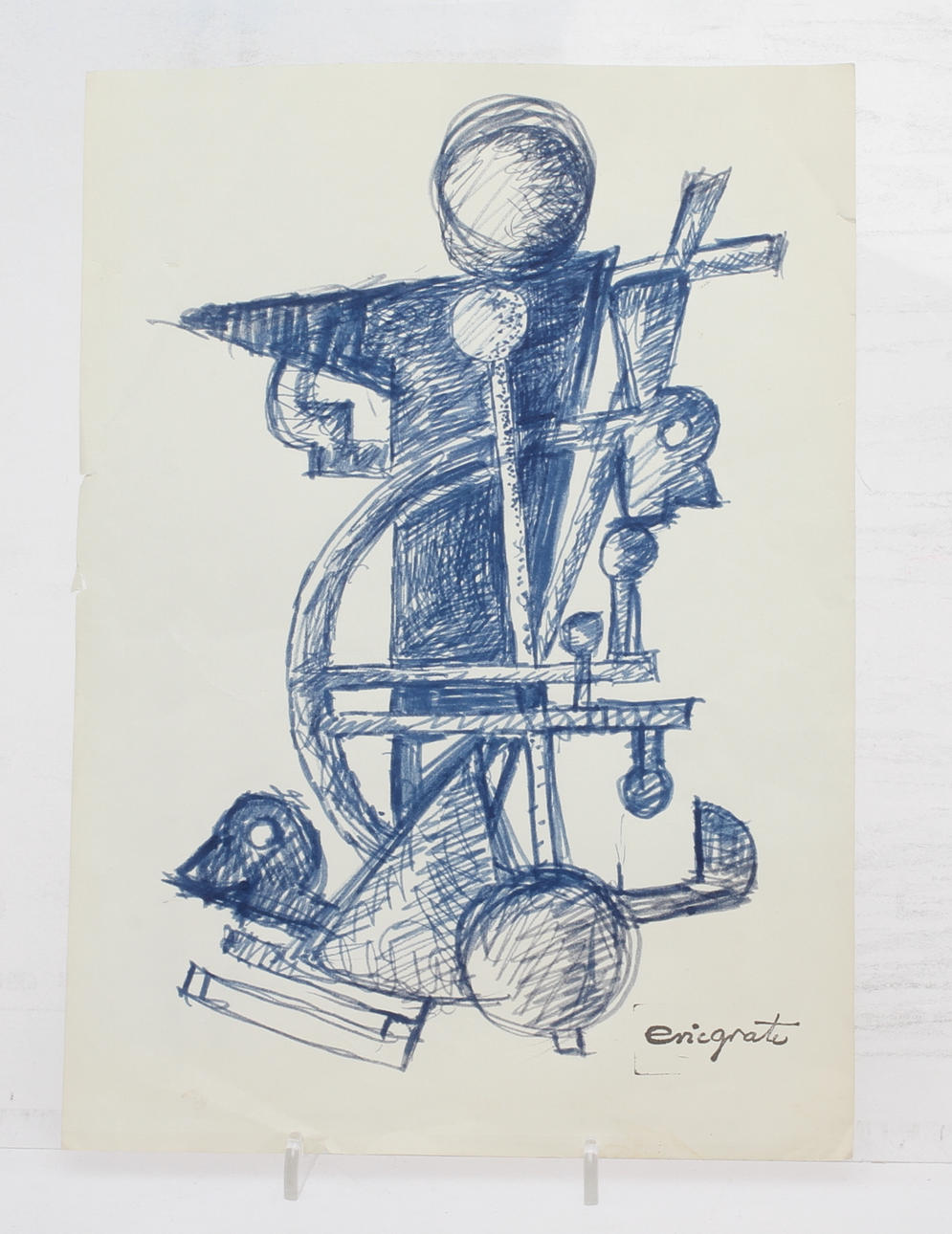 ERIC GRATE. Komposition, tuschteckning, stämpelsignerad.