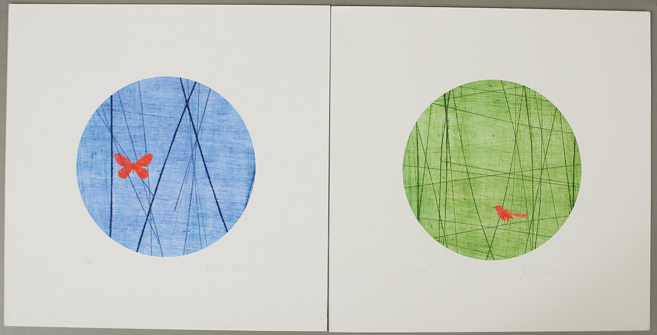 KARIN DAHLIN. 2 pcs, serigraphs, signed and numbered 4/90 and 10/90.