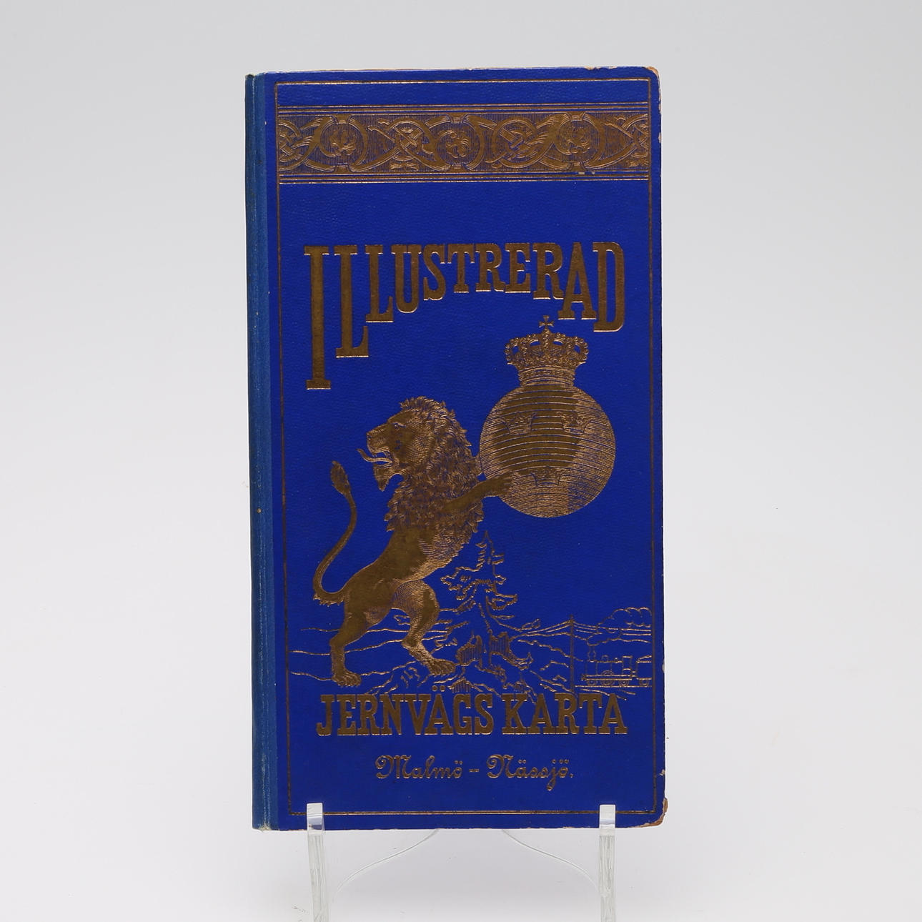 JERNBANE. ILLUSTRERET JERNBANEKORT MALMÖ-NÄSSJÖ.