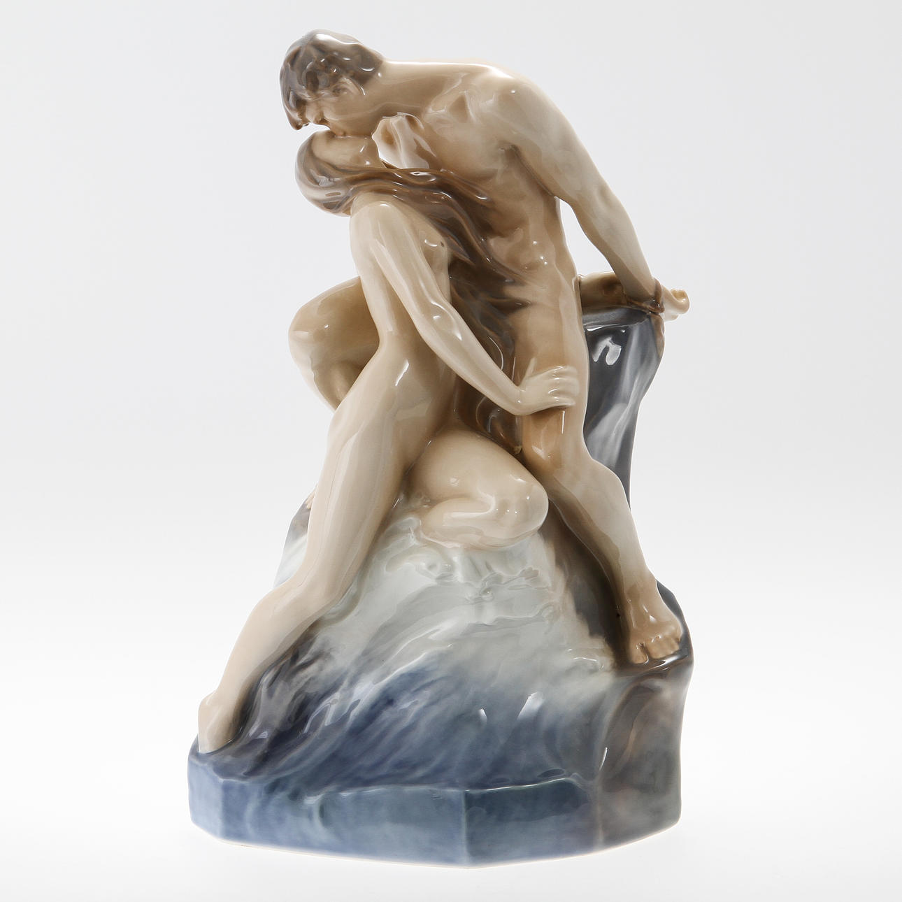 SKULPTUR I PORSLIN, "Kyssen", Royal Copenhagen.