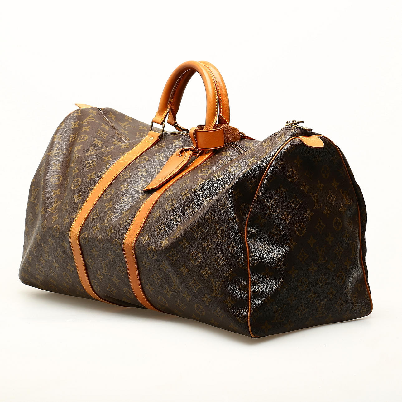 LOUIS VUITTON. Bag so-called Duffel Bag, "Keepall 55", monogram canvas.