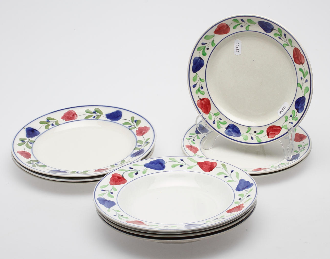 SERVISDELAR, 10 delar, "Allmoge" Gustafsberg.