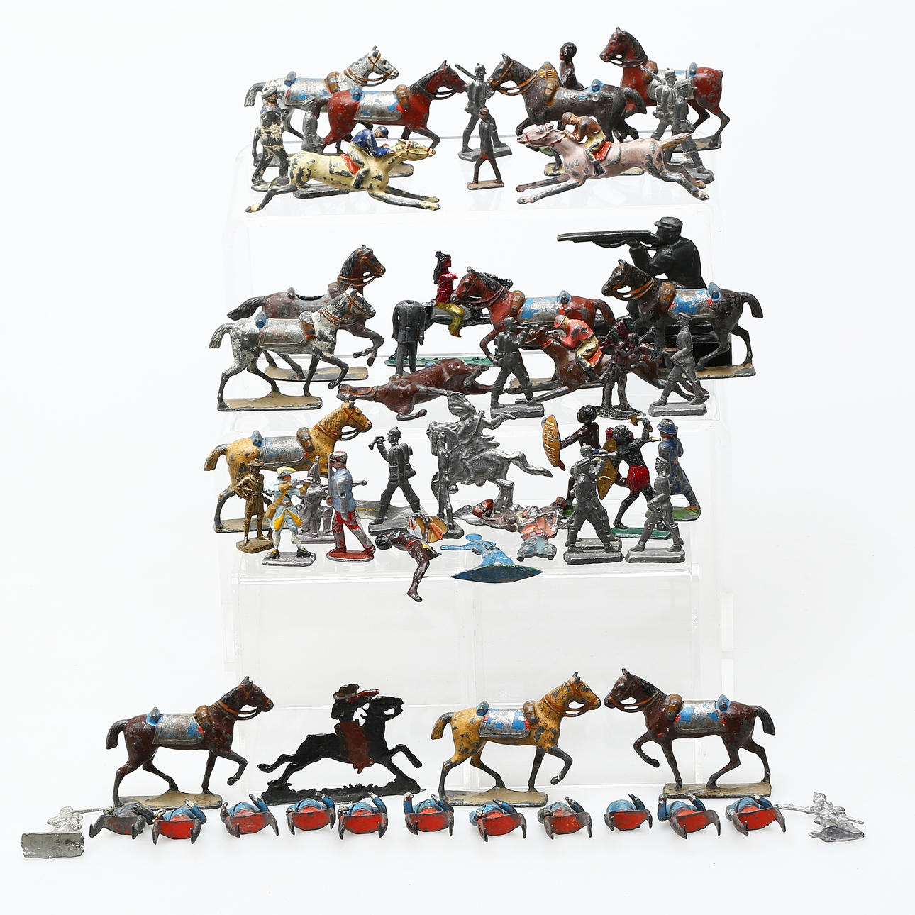 PARTI FIGURER, tenn / bly.