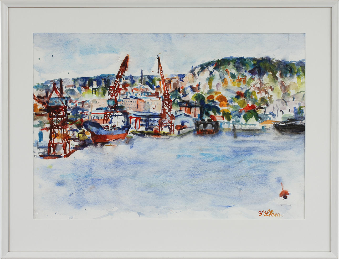 YNGVE STÉEN. YNGVE STEEN, akvarell, sign.