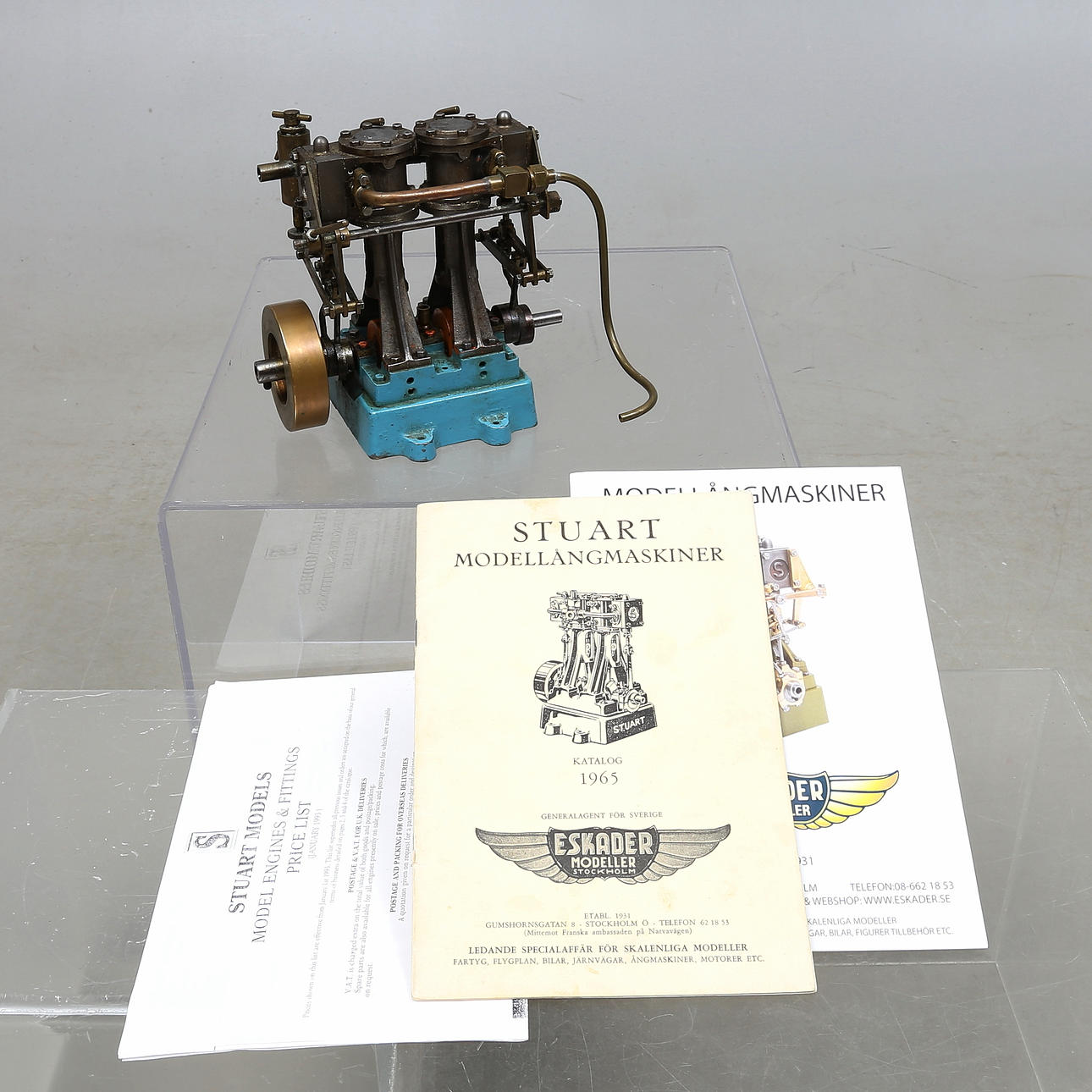 STUART 2-Zylinder-Dampfmaschine . Kataloge.