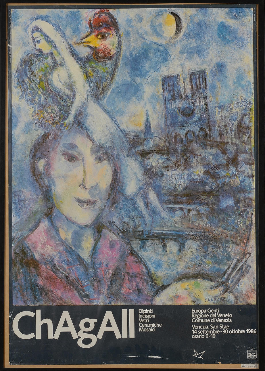MARC CHAGALL. Utställningsaffisch.
