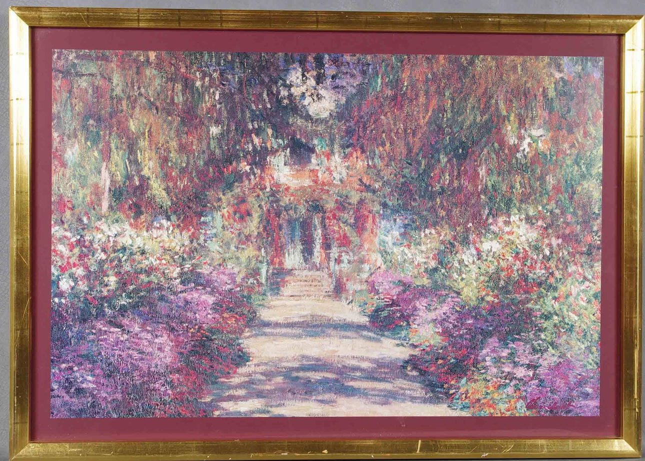 BLADGULDSRAM med tryck efter Monet.