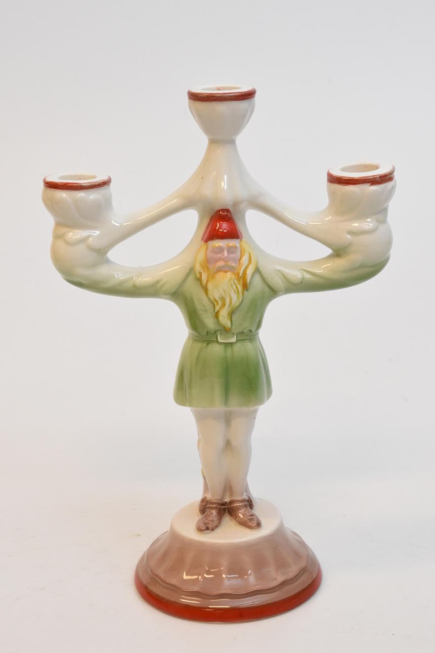 CANDLE STACK Santa, porcelain.
