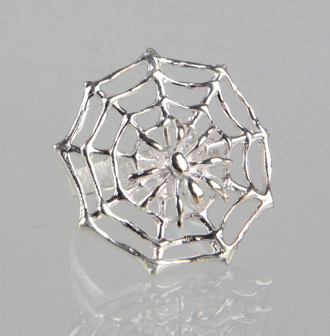 SPINNENRING, SILBERRING, SILBER 925.